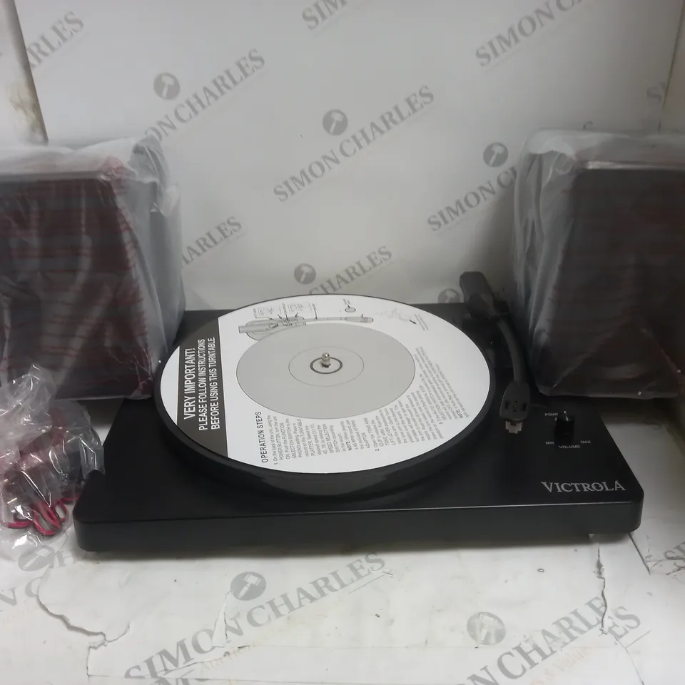BOXED VICTROLA ITUT-420 BLUETOOTH STEREO TURNTABLE 
