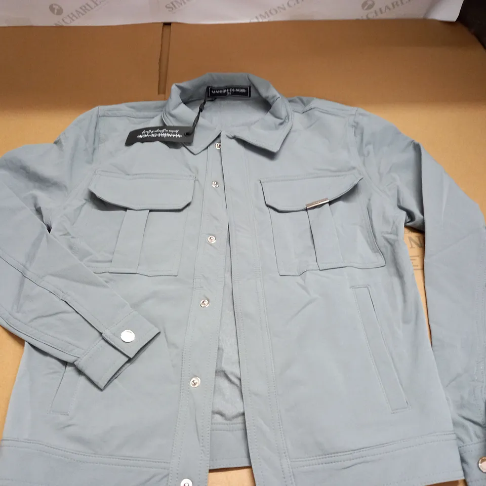 MANIERE DE VOIR GREY ZIP THROUGH JACKET - XS