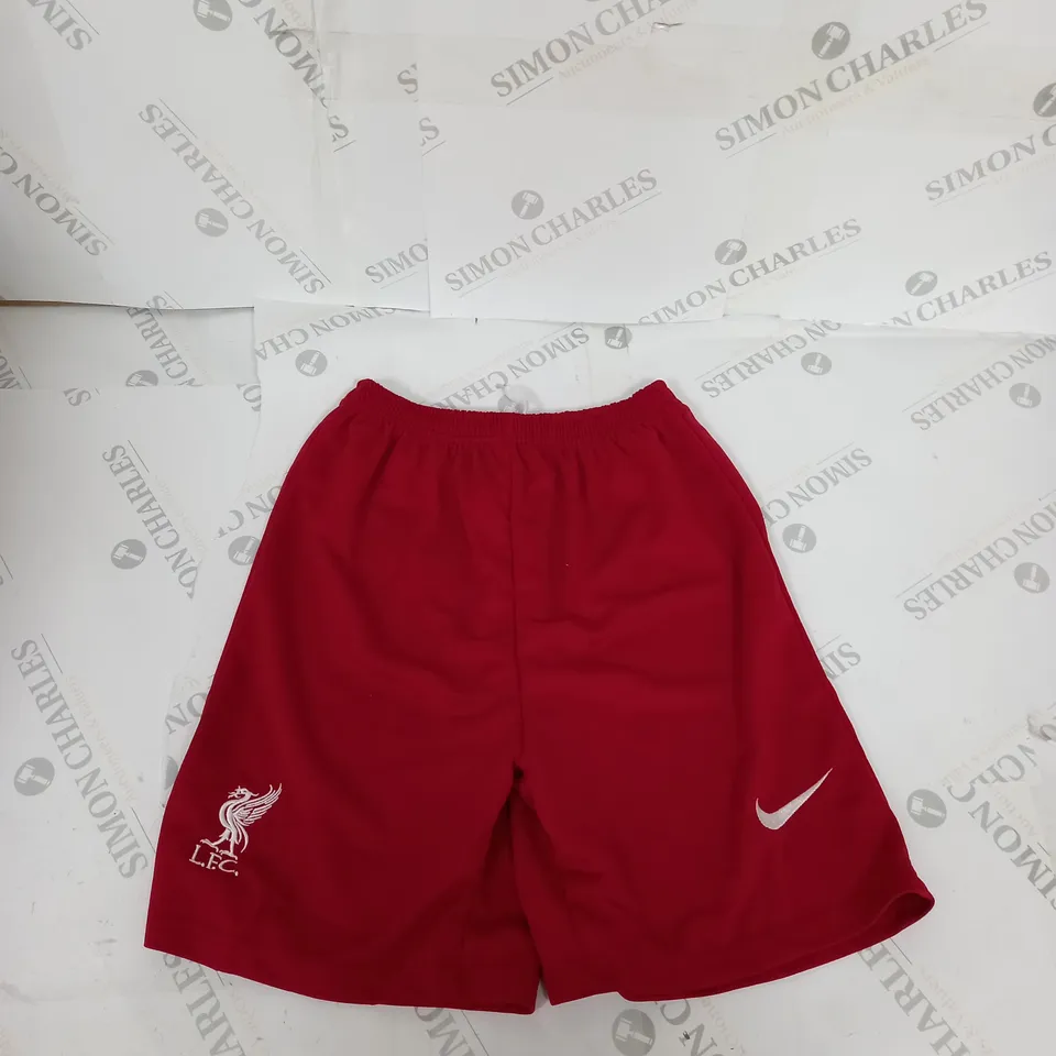 LIVERPOOL FC HOME SHORTS SIZE UNSPECIFIED