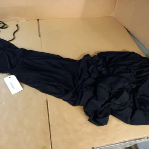 CLUB OF LONDON BACKLESS KNOT DETAIL FISHTAIL MAXI DRESS - UK 8