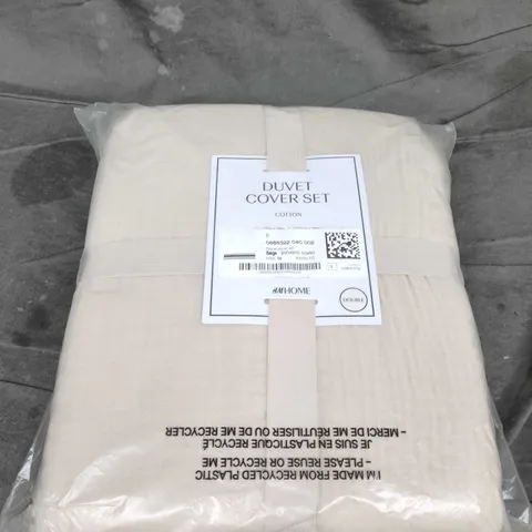 H&M HOME DUVET COVER SET – COTTON, CREAM