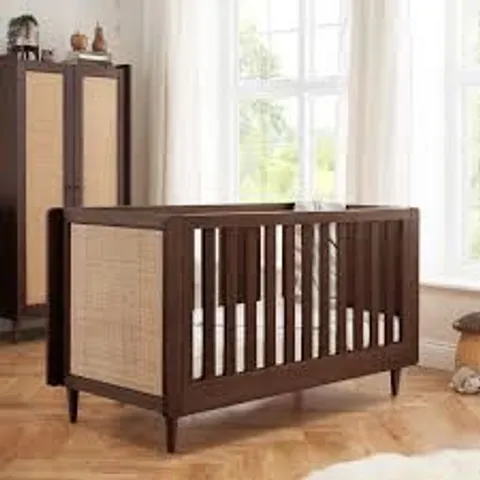 BOXED TUTTI BAMBINI JAPANDI COT BED WARM WALNUT (2 BOXES)