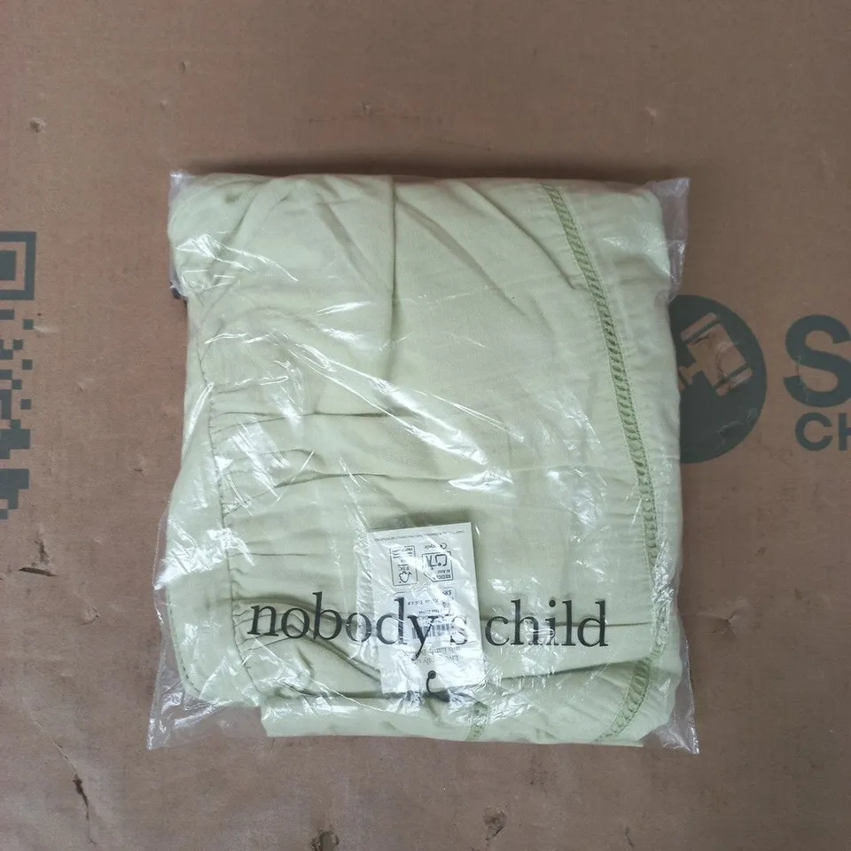 BAGGED NOBODY'S CHILD JESSY MINI DRESS IN GREEN SIZE UK 12