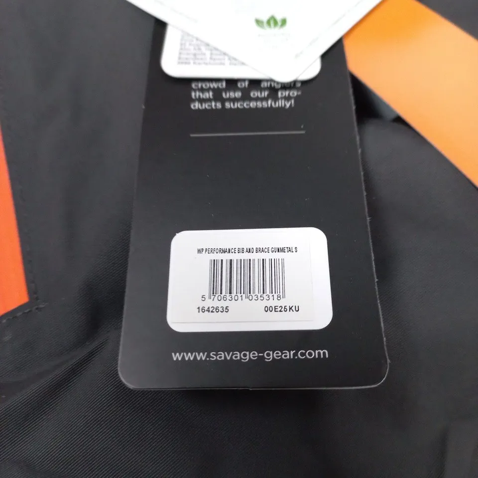 SAVAGE GEAR JACKET – BLACK WITH ORANGE ZIP OVERALLS