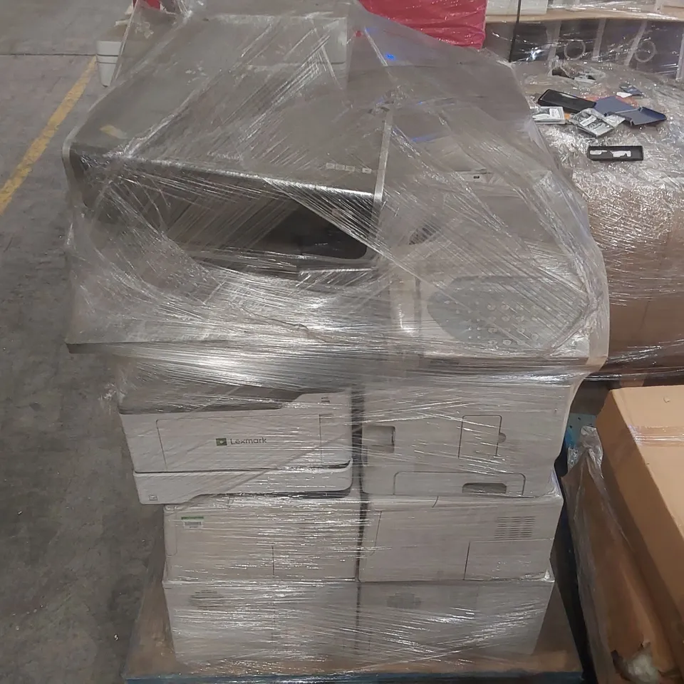 PALLET CONTAINING A LARGE QUANTITY OF ASSORTED PRINTERS ECT