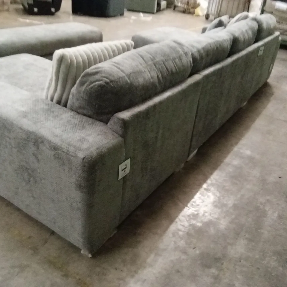 BROADGATE LARGE U-SHAPE MODULAR SOFA WITH FOOTSTOOL - GREY RRP £3299