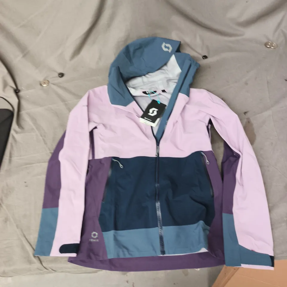 SCOTT WOMEN'S COLOUR-BLOCK SHELL JACKET – REGULAR FIT UK 8 (EU S, US XS)