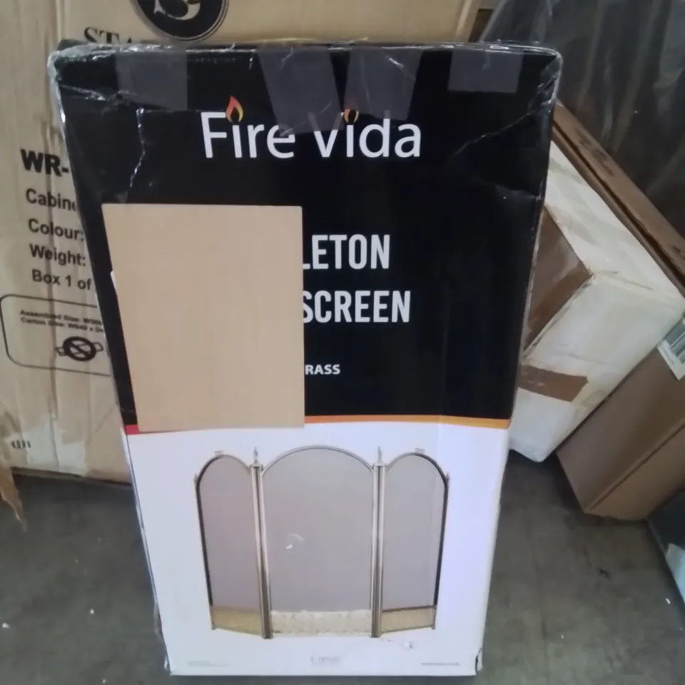 INGELSTON 3 PANEL STEEL FIRE SCREEN