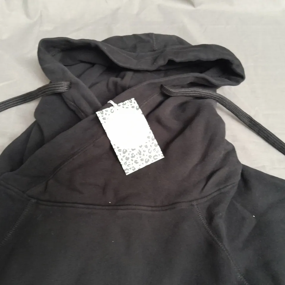 SCAMP AND DUDE ADULTS COWL NECK HOODIE IN BLACK - 20