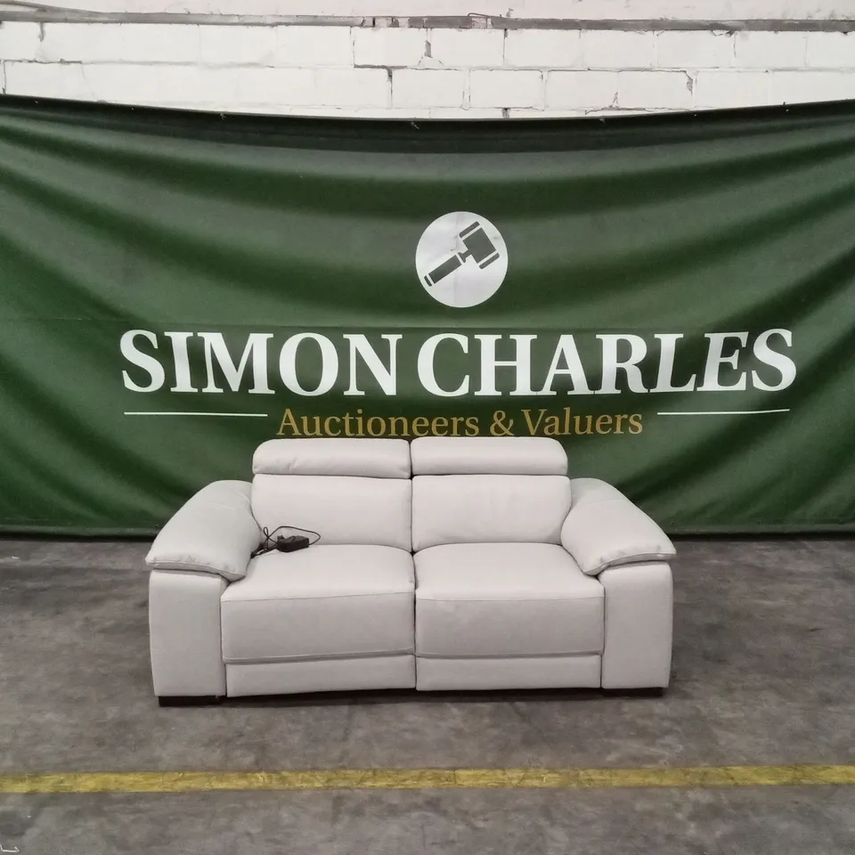 QUALITY DESIGNER ITALIAN MADE VERONA 2 SEATER LEATHER POWER RECLINER SOFA
