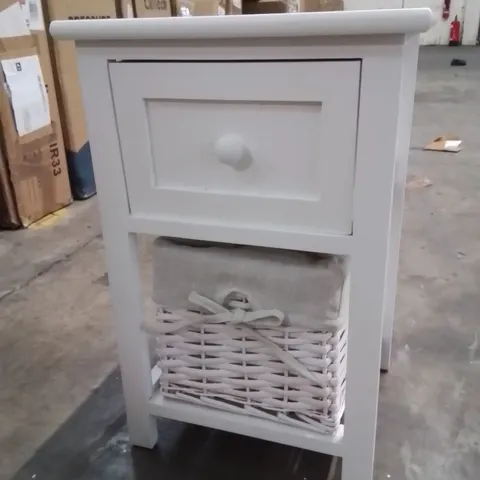 BOXED SET OF 2 BATHROOM STORAGE UNITS -WHITE-