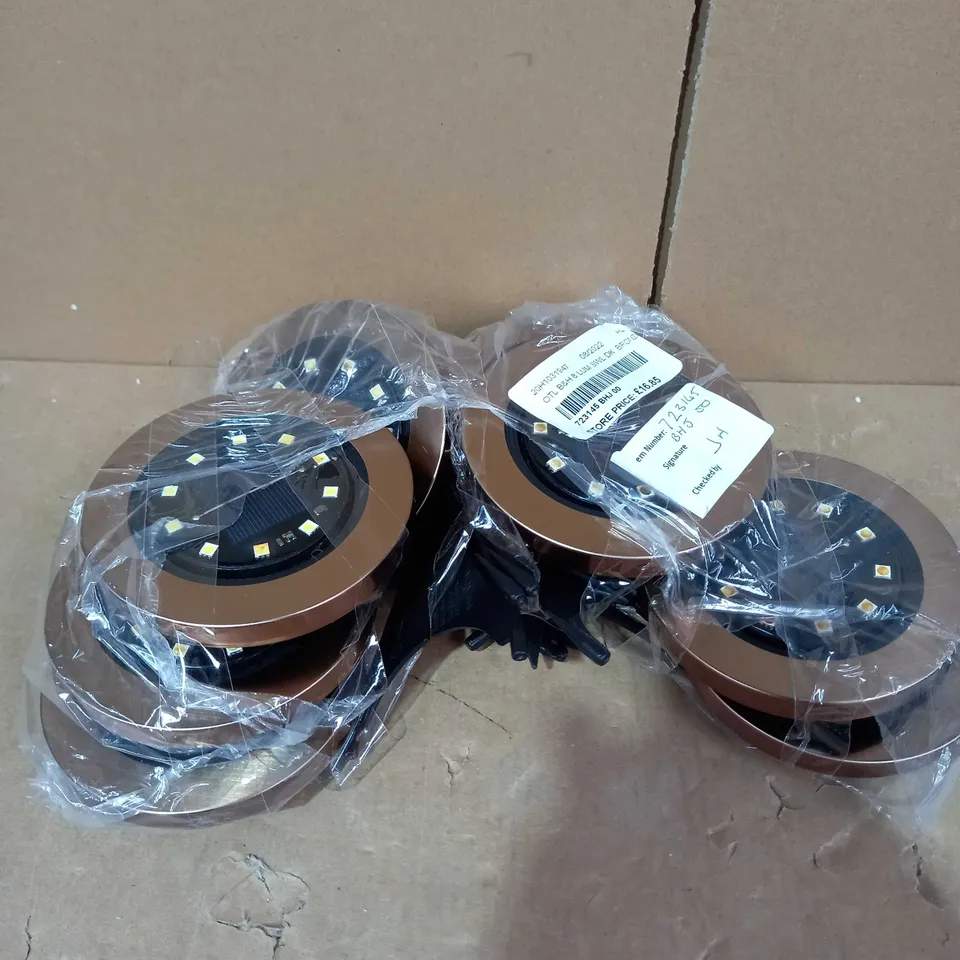 OUTLET BELL & HOWELL SET OF SWIVEL SOLAR DISK LIGHTS