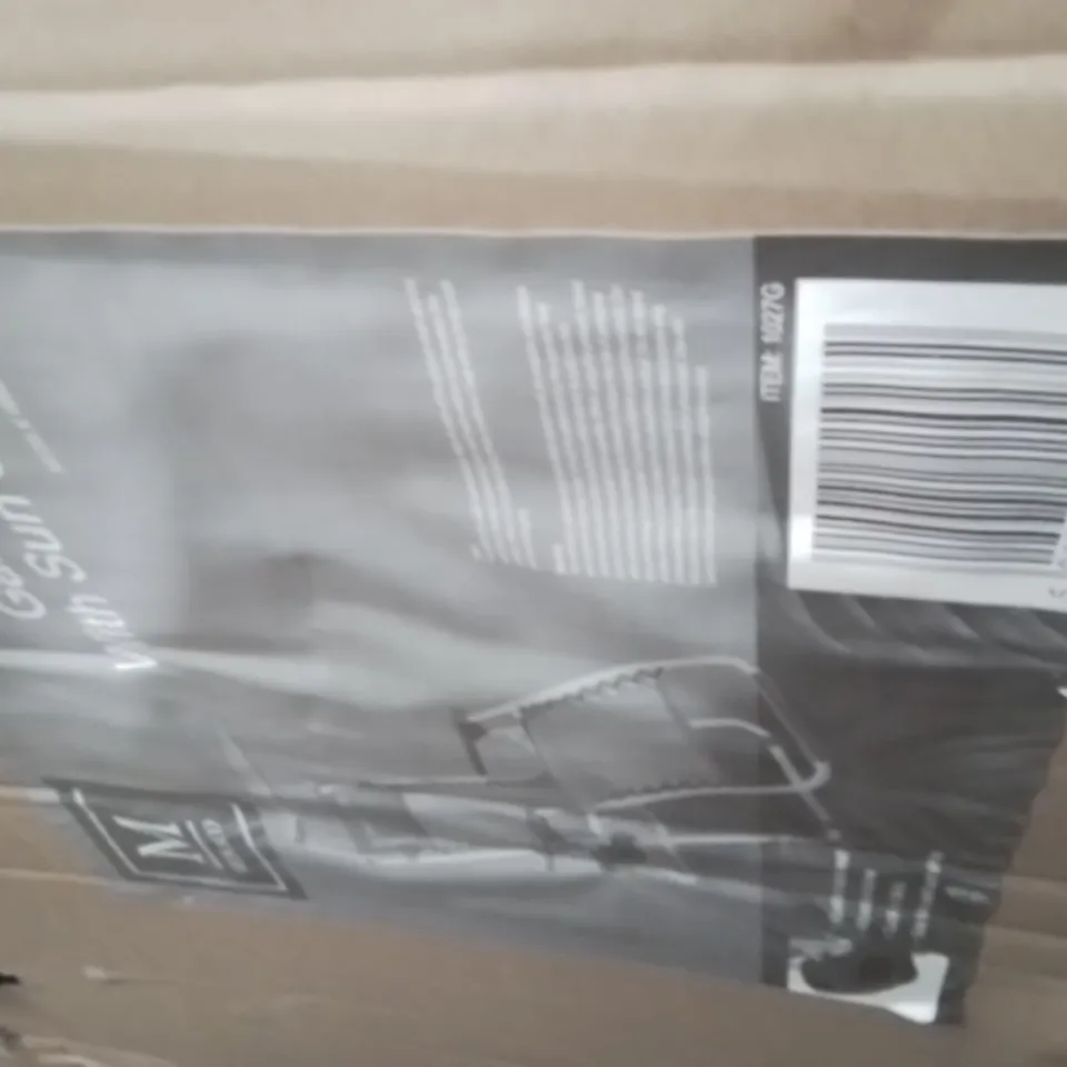 BOXED MONACO GREY RECLINING GARDEN CHAIR WITH SUN SHADE