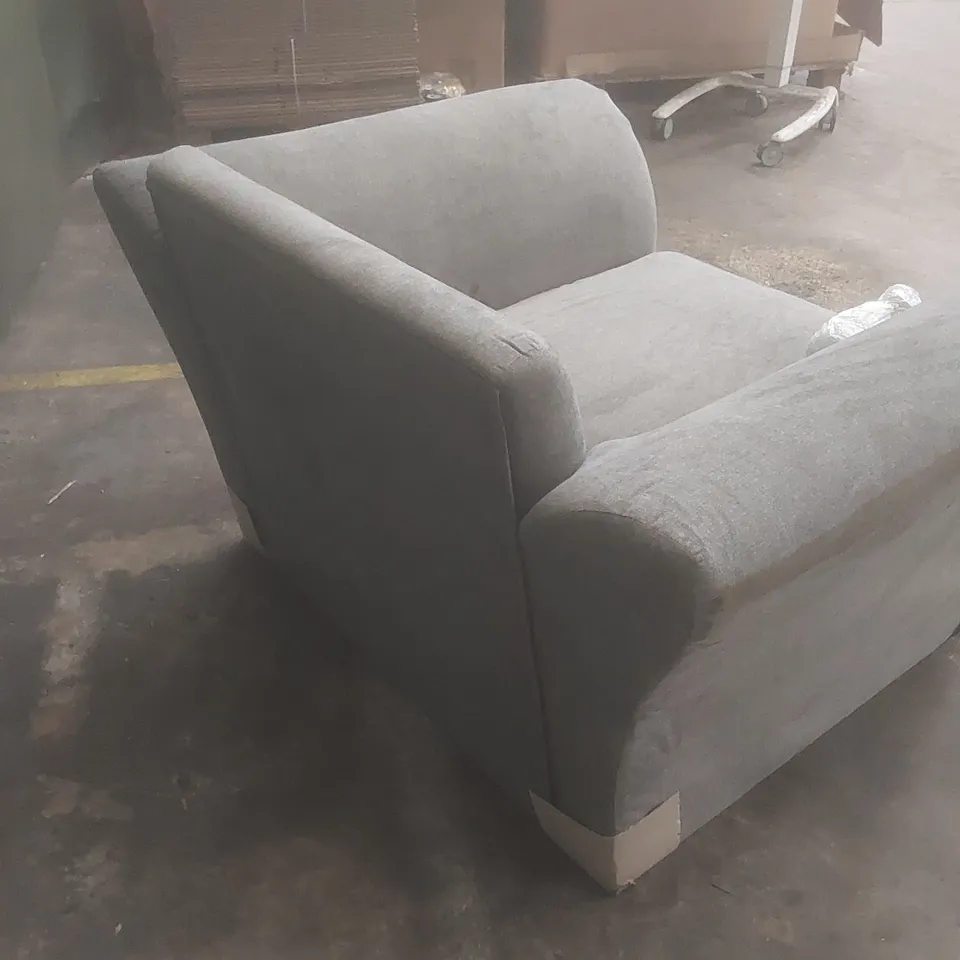 DESIGNER FABRIC UPHOLSTERED ARMCHAIR 