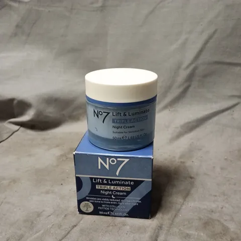 NO7 TRIPLE ACTION NIGHT CREAM 50ML BOXED