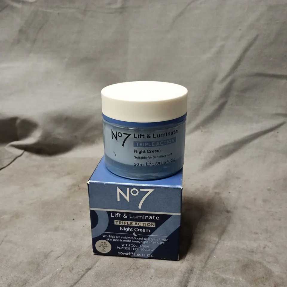 NO7 TRIPLE ACTION NIGHT CREAM 50ML BOXED