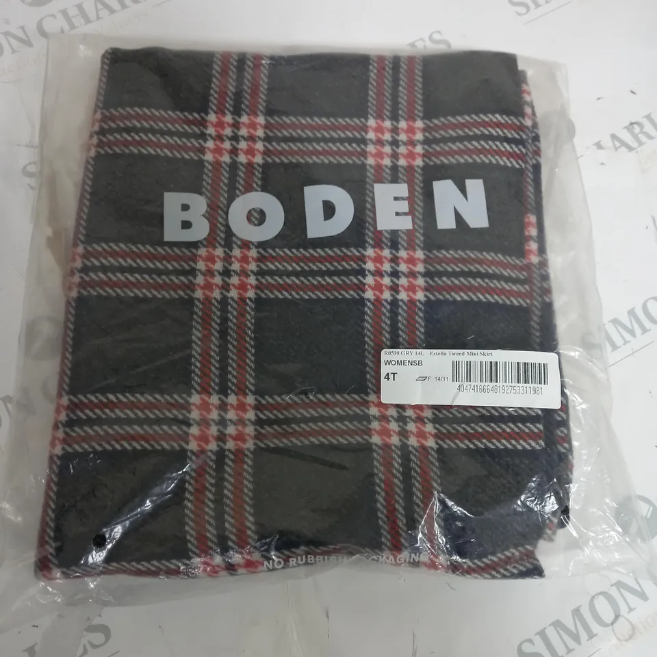 BODEN ESTELLA TWEED MINI SKIRT SIZE 14R 