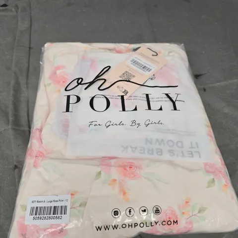 OH POLLY ROSE PRINT DRESS SIZE 12