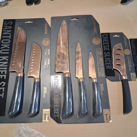 EIGHT ASSORTED CORE KITCHEN ELEMENTAL KNIVES TO INCLUDE;