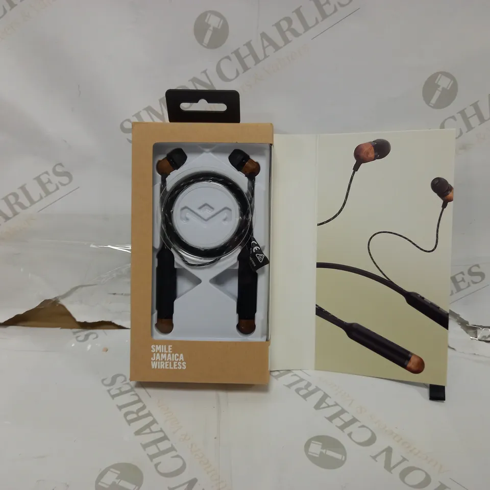 HOUSE OF MARLEY SMILE JAMAICA WIRELESS BLUETOOTH HEADPHONES - BLACK