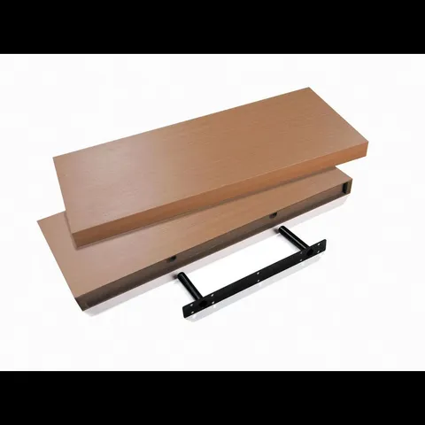 BOXED SET OF 2 FLOATING SHELVES LIGHT OAK, 60cm (1 BOX)