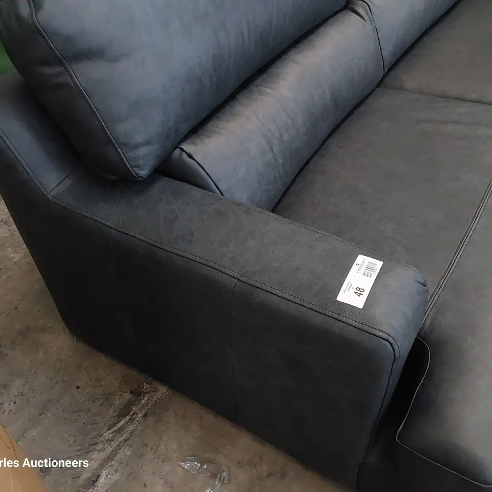 QUALITY BRITISH DESIGNER LOUNGE Co. ROMILLY THREE SEATER SOFA VINTAGE LEATHER SHADOW