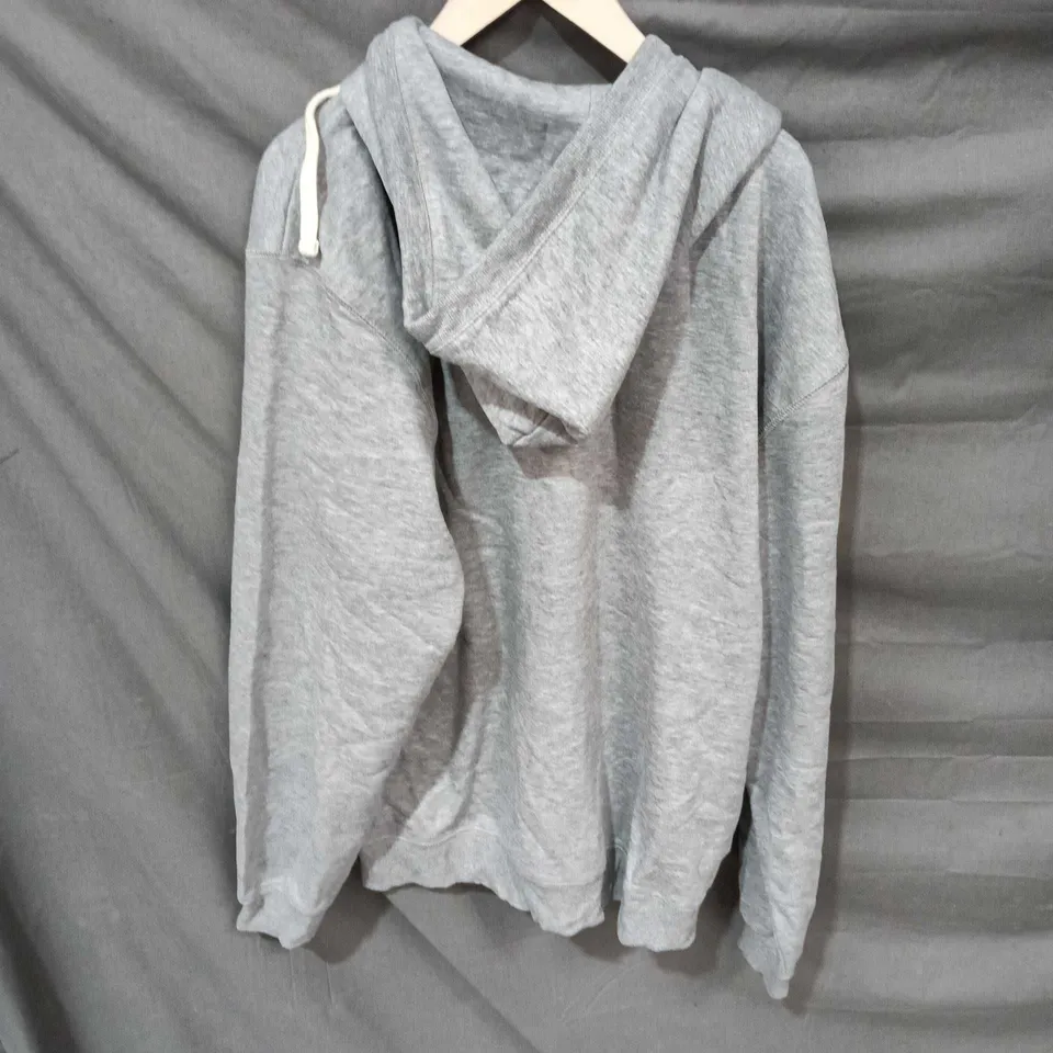 FRONT ROW HEAVY WEIGHT ZIP HOODIE – GREY, 2XL
