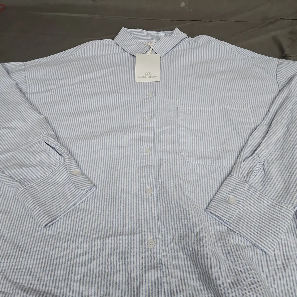 PACIFIC REPUBLIC PIN STRIPE SHIRT - SIZE SMALL