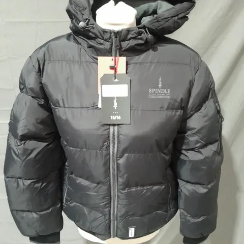 SPINDLE POSITRON BLACK PADDED WATER RESISTANT COAT - 15/16
