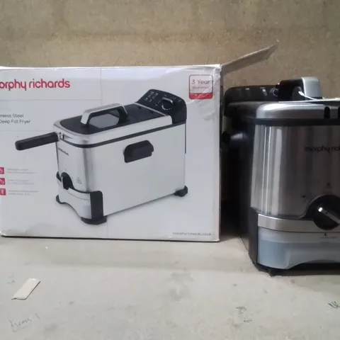 BOXED MORPHY RICHARDS FILTER PRO STAINLESS STEEL 3L DEEP FAT FRYER 