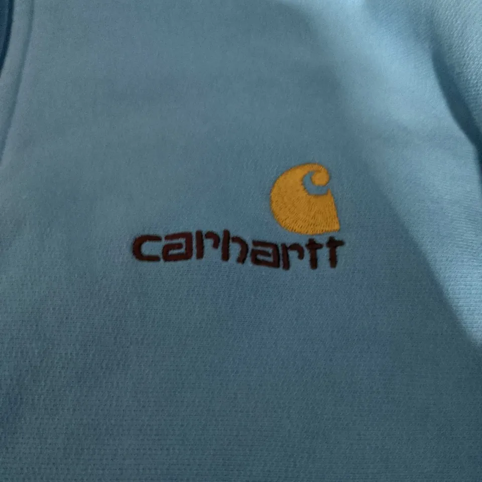 CARHARTT BLUE SWEATSHIRT WITH CHEST LOGO – SIZE S