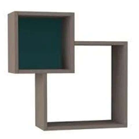 BOXED DIAMOND SHELF //LIGHT MOCHA-TURQUOISE