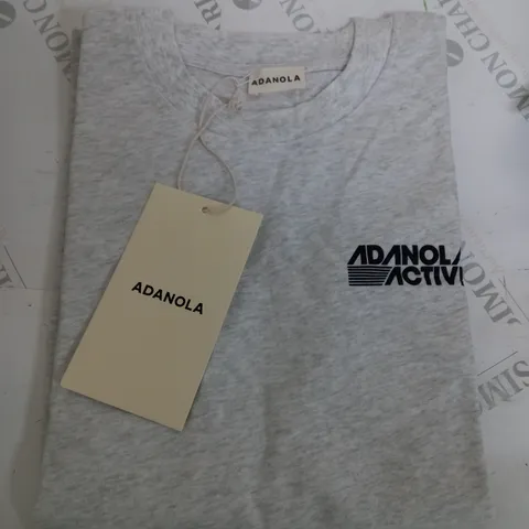 ADANOL RETRO SHORT SLEEVE ORVSESIZED T-SHIRT GREY - MEDIUM