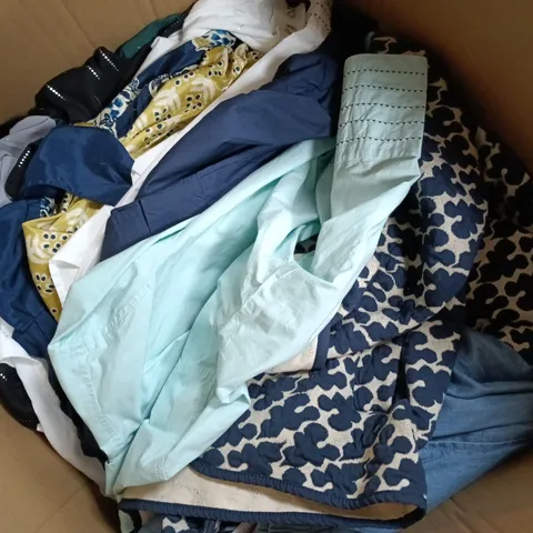 APPROXIMATELY 15 ASSORTED CLOTHING ITEMS IN VARIOUS SIZES, COLOURS & STYLES TO INCLUDE BRANDS SUCH AS MASAI, KIM&CO, FINERY, ETC - COLLECTION ONLY