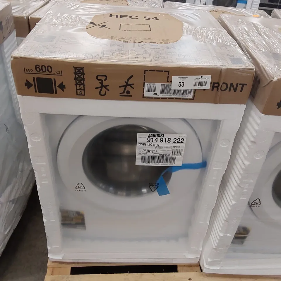 ZANUSSI ZWF842C3PW WASHING MACHINE, 8KG, 1400 SPIN, WHITE, C RATED