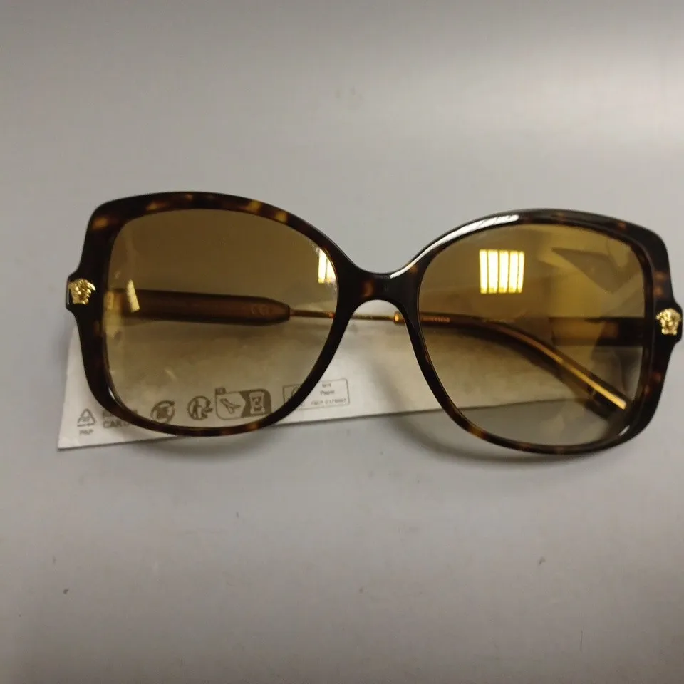 VERSACE HAVANA SQUARE SUNGLASSES RRP £204