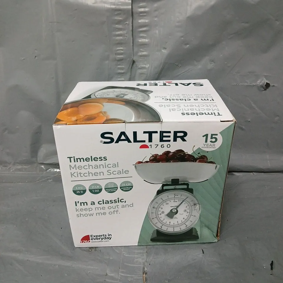 BOXED SALTER TIMELESS MECHANICAL KITCHEN SCALE 