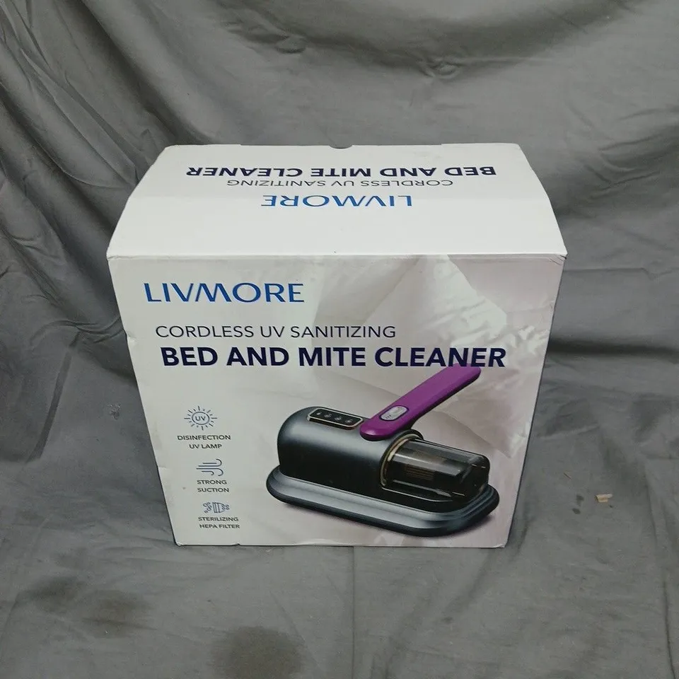 BOXED LIVMORE CORDLESS UV SANITIZING BED AND MITE CLEANER