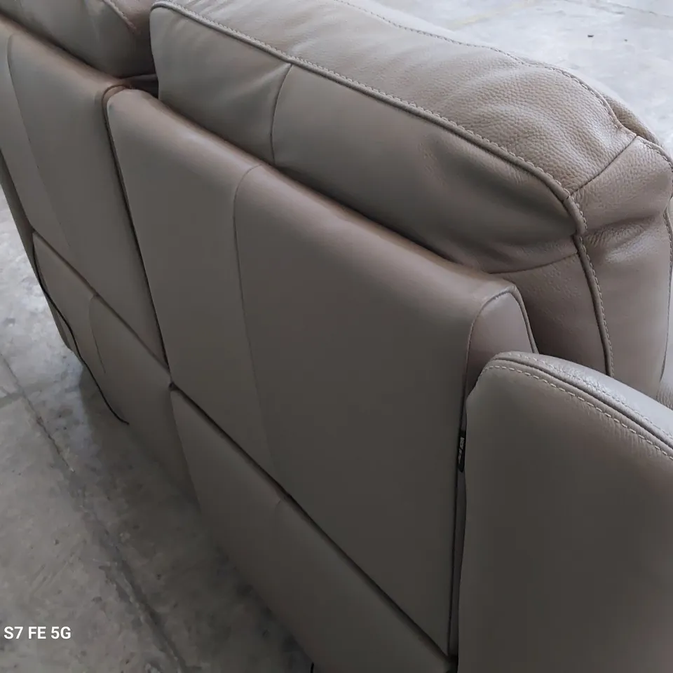 QUALITY ITALIAN DESIGNER PARMA POWER RECLINING TWO SEATER SOFA CLAY LEATHER 
