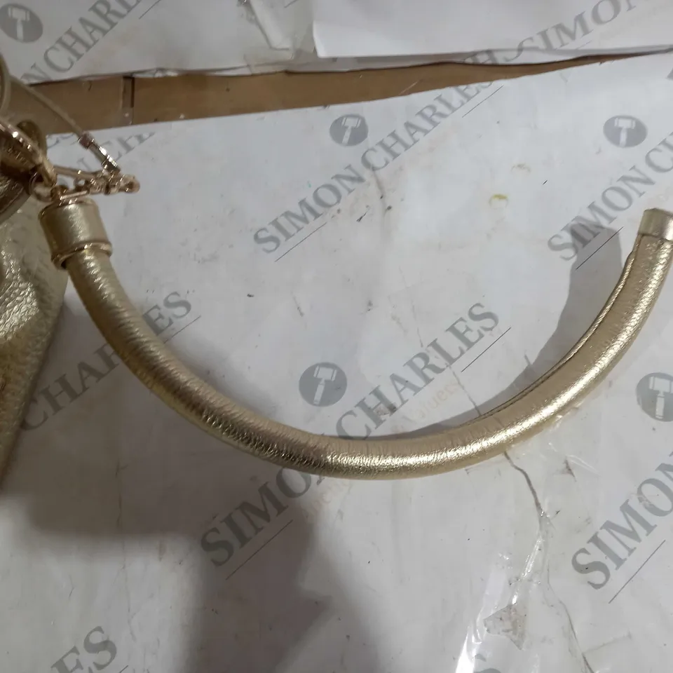 JM BY JULIEN MACDONALD CROC HANDBAG GOLD
