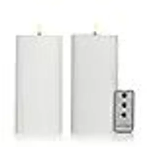 HOME STORIES SET OF 2 FLAMELESS CANDLES WITH REMOTE BOXED