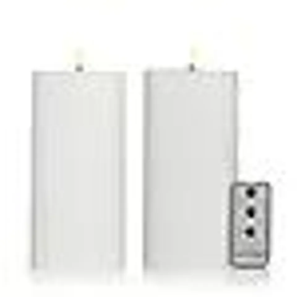 HOME STORIES SET OF 2 FLAMELESS CANDLES WITH REMOTE BOXED
