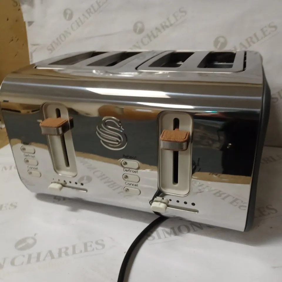 SWAN NORDIC 4-SLICE TOASTER - GREY