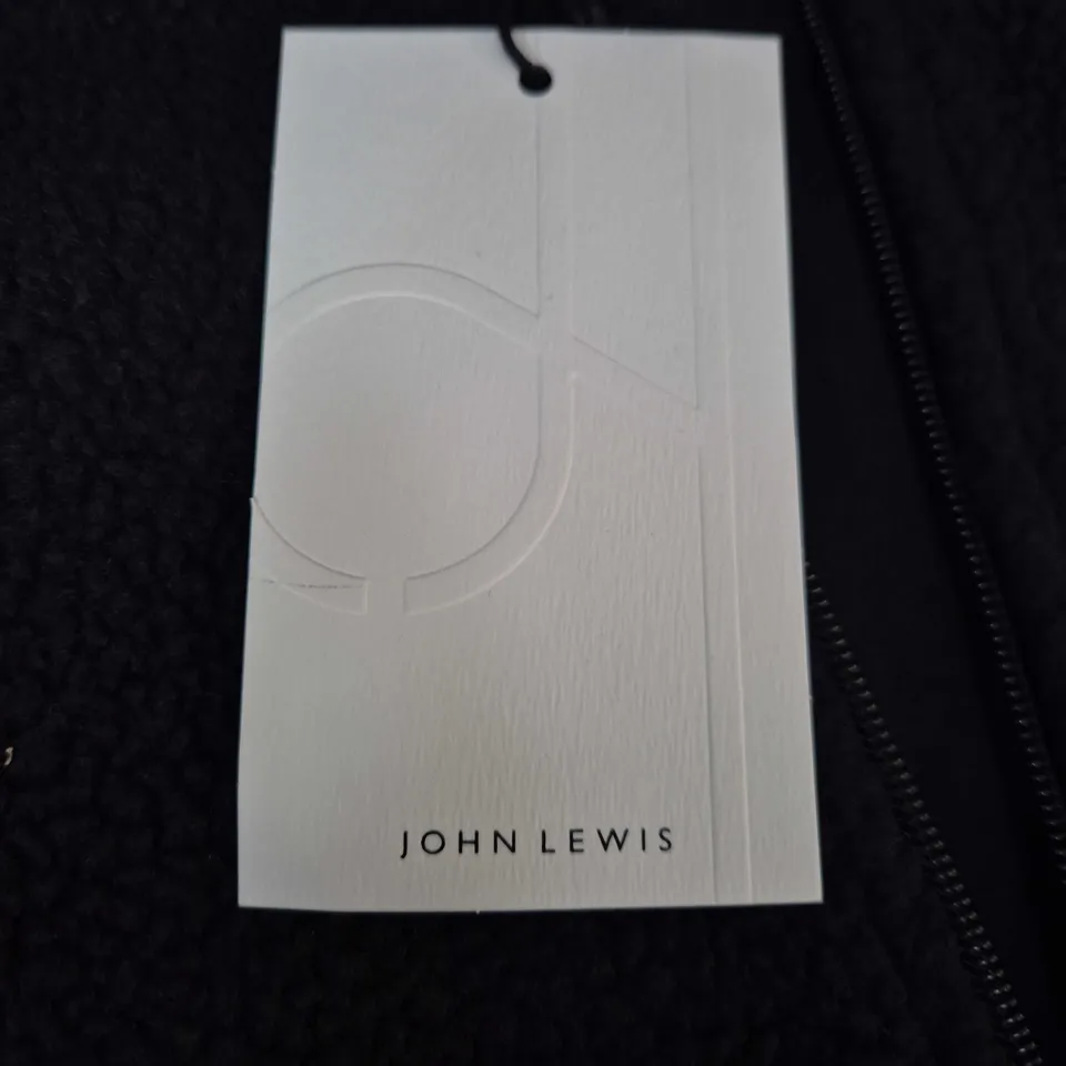 JOHN LEWIS BLACK FLEECE ZIP JACKET – XL