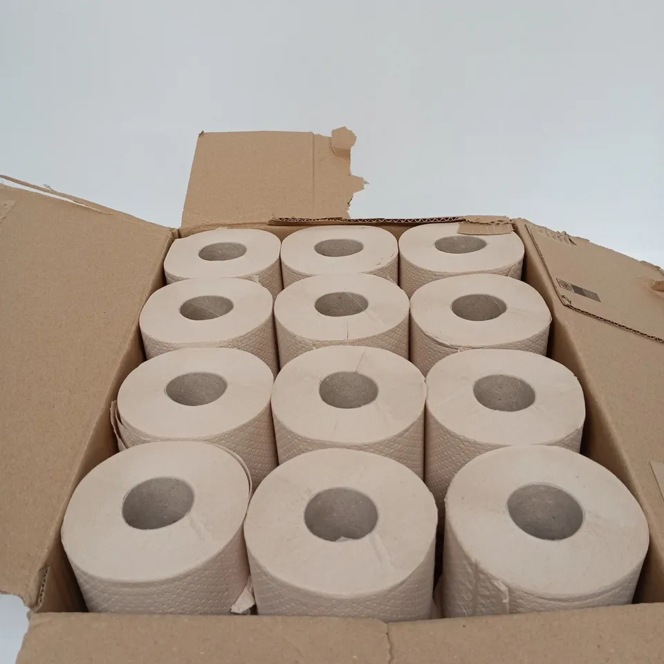 BOX OF 24 UNBLEACHED BAMBOO TOILET ROLLS
