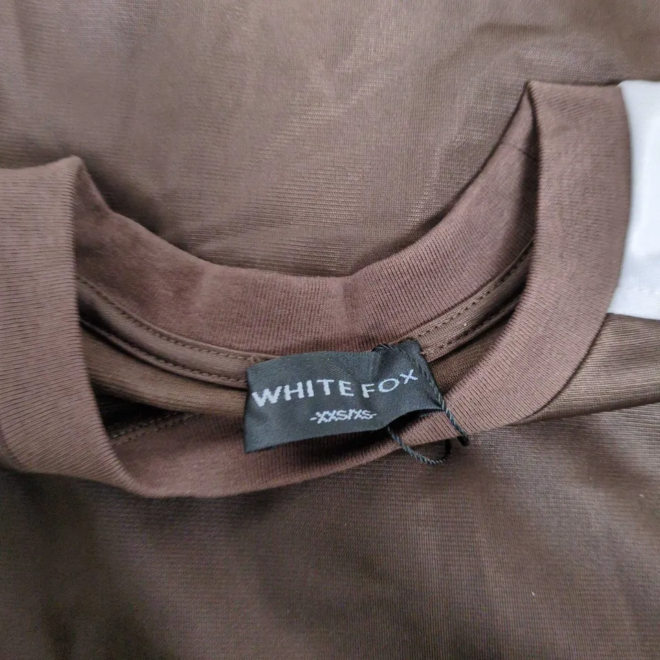 WHITE FOX BROWN SHORT-SLEEVE TOP – XS/S