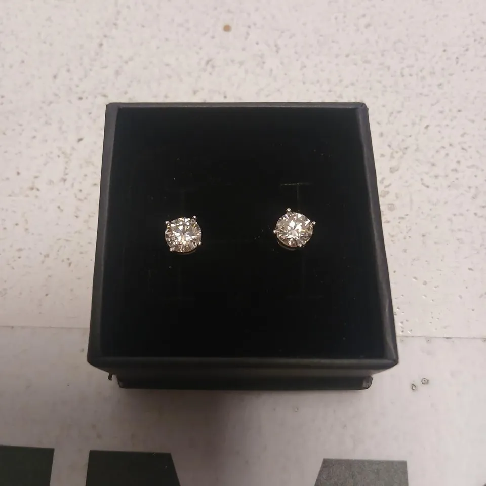  STUD EARRINGS, ROUND-CUT, 6.5MM STONES – IN PRESENTATION BOX