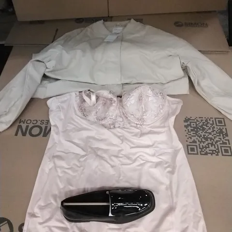 PALLET TO CONTAIN APPROXIMATELY 80 BRAND NEW DESIGNER CLOTHING ITEMS TO INCLUDE; LONG COATS, NIGHTWEAR, DOLLY SHOES ETC