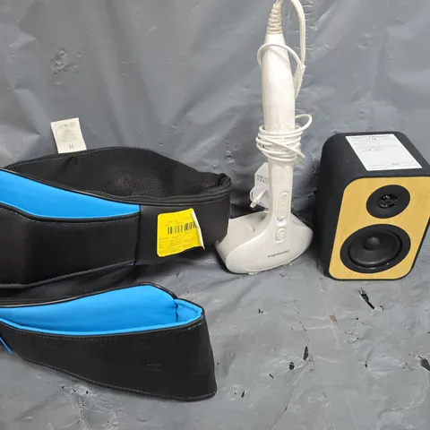 BOX OF APPROXIMATELY 6 ASSORTED ITEMS TO INCLUDE - HOMEDICS HANDHELD MASSAGER , MARLEY SPEAKER ETC