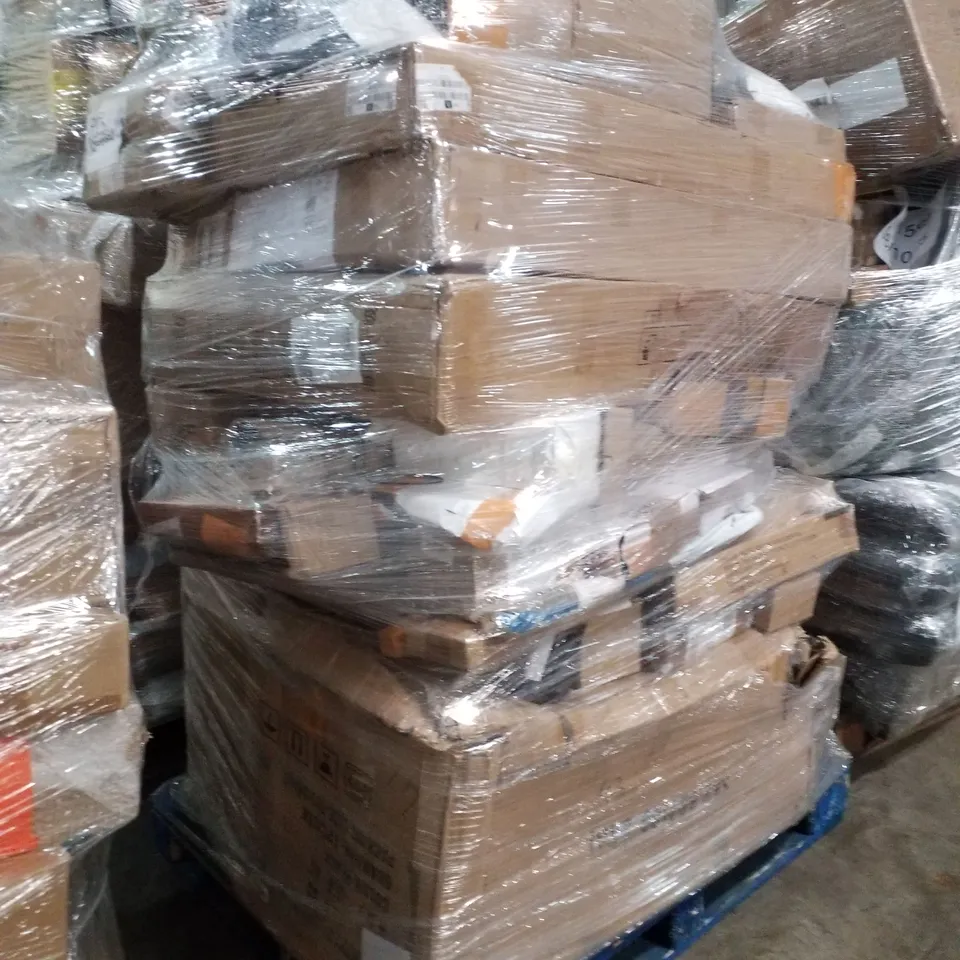 PALLET CONTAINING ASSORTED PRODUCTS INCLUDING PVC FLOORING, BALCONY POLE & TOILET SEAT
